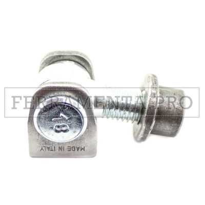 CERNIERA CARDINE con 2 ALI e BUSSOLA REGOLABILE ZINCATO a SALDARE COMUNELLO 135 per CANCELLI BATTENTI 