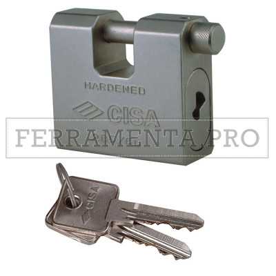 LUCCHETTO in ACCIAIO CORAZZATO CISA TOP di SICUREZZA CEMENTATO per CANCELLI PORTONI