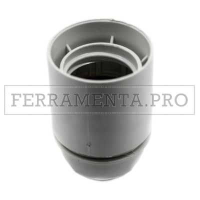 PORTALAMPADA LISCIO in PLASTICA ADATTATORE LUCE LAMPADINA per E 27 BIANCO o NERO
