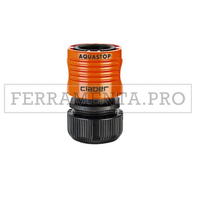 RACCORDO 1/2 ACQUA STOP per TUBO GIARDINO IRRIGAZIONE GIARDINAGGIO CLABER 8602