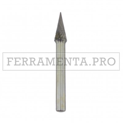 FRESE ROTATIVE IN CARBURO DI TUNGSTENO FORMA CONICA TAGLIO DIAMANTE per FINITURA SBAVATURA METALLI LEGNO PLASTICA