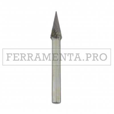 FRESE ROTATIVE IN CARBURO DI TUNGSTENO FORMA CONICA TAGLIO STANDARD per FINITURA SBAVATURA METALLI LEGNO PLASTICA
