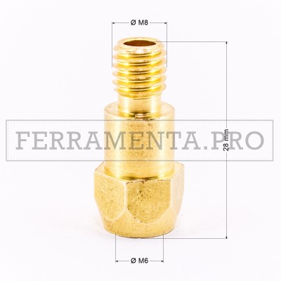 PORTA TUBETTO SUPPORTO M6 RICAMBIO per TORCIA SALDATURA MIG 26 e 36