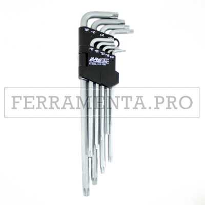 SERIE 9 CHIAVI TORX® CON FORO NICHELATE TIPO LUNGO