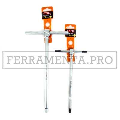 CHIAVE a T 3 TESTE MASCHIO ESAGONALI con ASTA SCORREVOLE BRUGOLA BRUGOLE