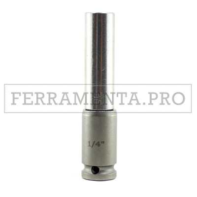 BUSSOLA LUNGA POWER IMPACT con ANELLO DI TENUTA e MAGNETE per INSERTI ESAGONALI da 1/4