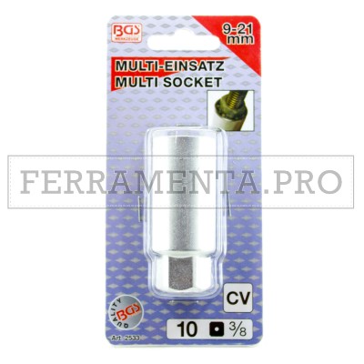 CHIAVE a BUSSOLA UNIVERSALE SVITATUTTO 9-21 MM per SVITARE DADI SPANATI ROVINATI
