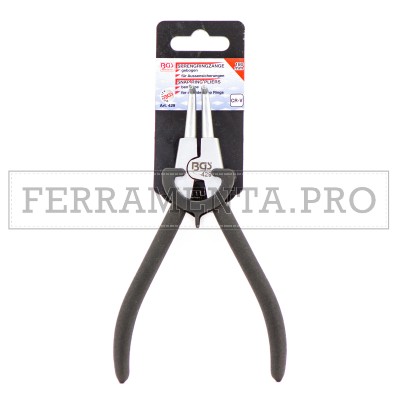 PINZA PIEGATA PER RIMOZIONE ANELLI ELASTICI SEEGER ESTERNI 19/60mm