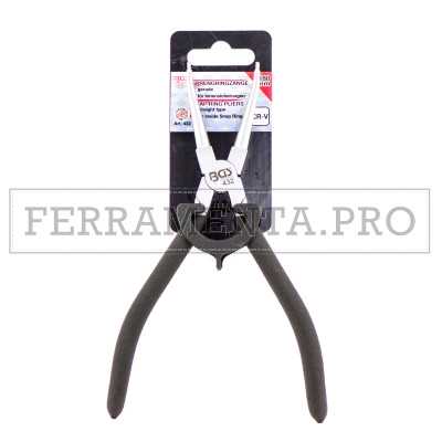 PINZA DRITTA PER RIMOZIONE ANELLI ELASTICI SEEGER INTERNI 19/60mm