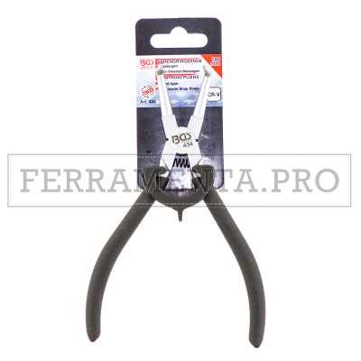 PINZA PIEGATA PER RIMOZIONE ANELLI ELASTICI SEEGER INTERNI 19/60mm