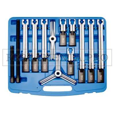 SET 13 PEZZI ESTRATTORI a 2 e 3 ZAMPE ESTRAZIONE INTERNA e ESTERNA per OFFICINA