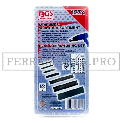 KIT ASSORTIMENTO GUAINE TERMORESTRINGENTI DA 127 PEZZI PROFESSIONALE