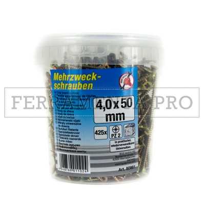 VITI 4,0X50 MM A CROCE 425 PZ per LEGNO PANNELLI TRUCIOLARE MULTIUSO