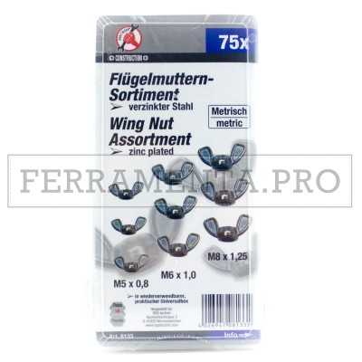 KIT ASSORTIMENTO DADI A FARFALLA DA 75 PEZZI PROFESSIONALE