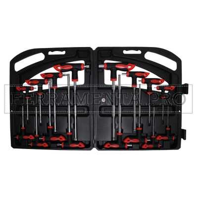SET KIT 16 PEZZI CHIAVI MASCHIO ESAGONALI e TORX con IMPUGNATURA ANTISCIVOLO