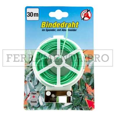 BOBINA FILO FIL DI FERRO RICOPERTO in PLASTICA 30 M per GIARDINAGGIO FAI DA TE