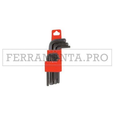 KIT SERIE 9 BRUGOLE CORTE CHIAVI a BRUGOLA ESAGONALI METRICHE TCCE BRUNITE