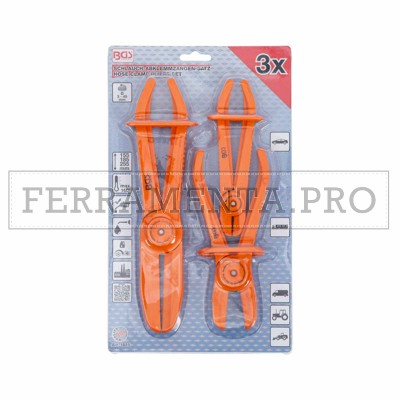 SET PEZZI 3 PINZE STRINGITUBO in PLASTICA per TUBI LIQUIDO FRENI CARBURANTE