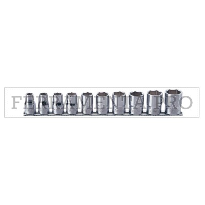 SERIE SET 10 PZ CHIAVI a BUSSOLA KOKEN ESAGONALI in POLLICI ATTACCO 1/2"