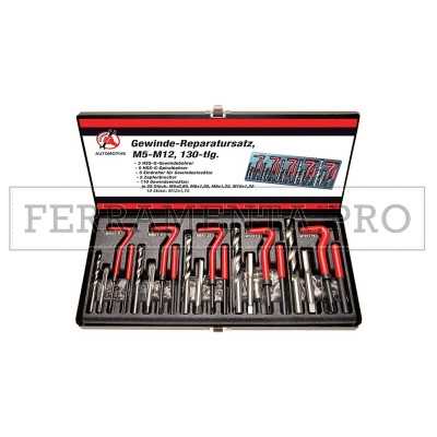 KIT 130 pz RIPARAZIONE FILETTATURE RIPARA FILETTI RIPORTATI ELICOIDI MASCHI