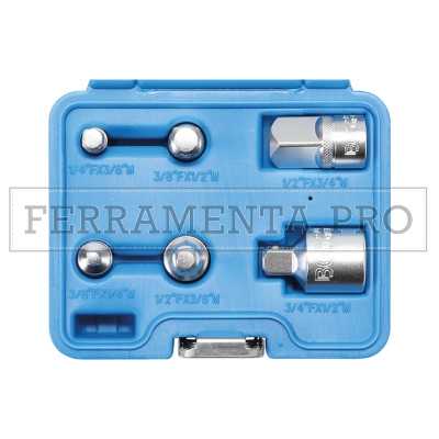 SET PROFESSIONALE 6 ADATTATORI per CRICCHETTO CHIAVI BUSSOLA ad ATTACCO QUADRO