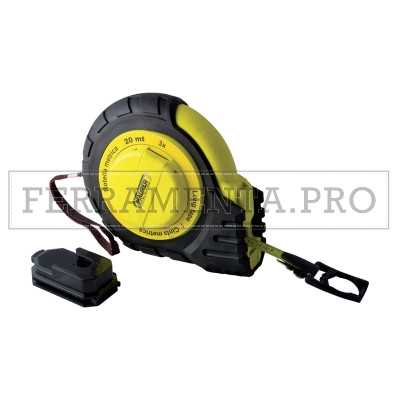 ROTELLA RULLINA con MAGNETE METRICA METRO NASTRO METALLICO in ACCIAIO 20 METRI