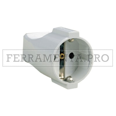PRESA SCHUKO 2P+T 16A MOBILE VOLANTE BIANCA MAURER per USO CIVILE CAVO CABLAGGIO