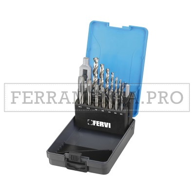 SET SERIE ASSORTIMENTO PUNTE e MASCHI con GIRAMASCHI per FILETTATURA da M3 a M12