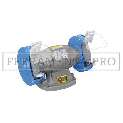 MOLA SMERIGLIATRICE da BANCO con DUE MOLE in PIETRA GRANA DIFFERENZIATA Ø 150 mm