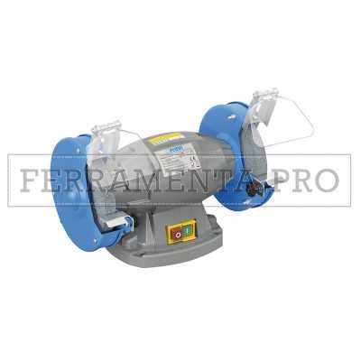 MOLA SMERIGLIATRICE da BANCO con DUE MOLE in PIETRA GRANA DIFFERENZIATA Ø 150 mm