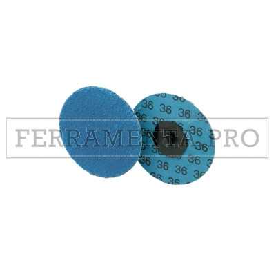 MINI DISCO ABRASIVO allo ZIRCONIO con ATTACCO RAPIDO TIPO ROLOC per INOX METALLO