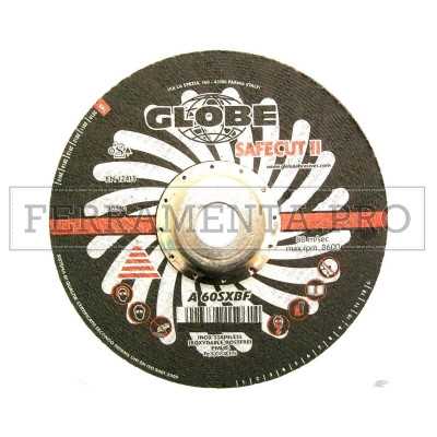 DISCO MOLA TAGLIO con CENTRO DEPRESSO GLOBE SAFECUT per ACCIAIO INOX A60SX