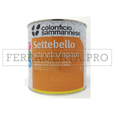 VERNICE SMALTO SINTETICO SETTEBELLO per METALLO e LEGNO Lt. 0,750 Bianco opaco