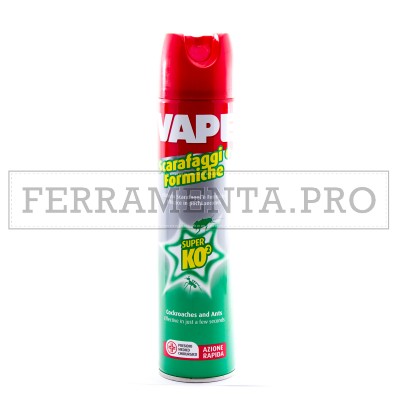 SPRAY INSETTICIDA VAPE per SCARAFAGGI E FORMICHE 400 ml 