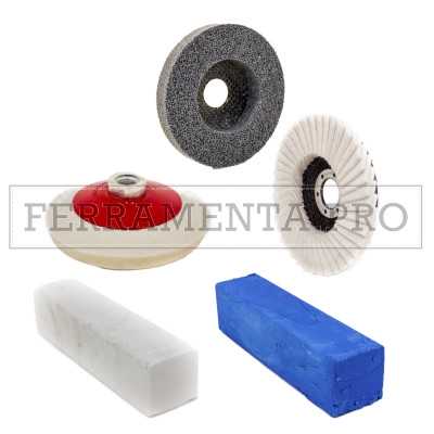 KIT #1B+ v1 LUCIDATURA A SPECCHIO INOX con DISCO UNITIZED PASTA E 2 FELTRO