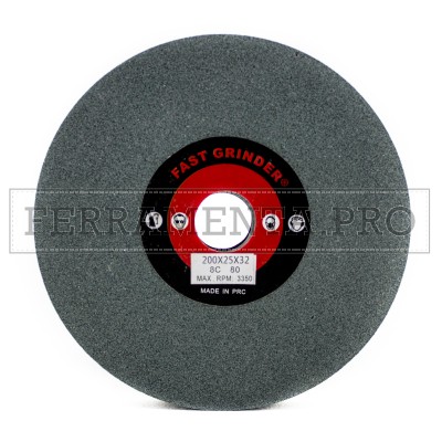 DISCO RUOTA per MOLA DA BANCO al CARBURO DI SILICIO METALLI ACCIAIO SBAVATURA FINITURA