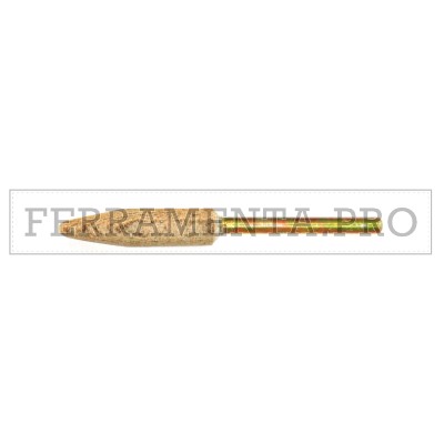 MOLETTA ABRASIVA CILINDRO con PUNTA CONICA FIBRA di COTONE FINITURA METALLI INOX