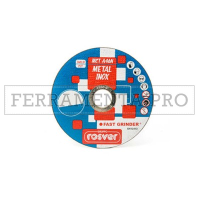 KIT 25 DISCHI ABRASIVI MOLA TAGLIO PROFESSIONALE MCT A46N FERRO ACCIAIO INOX 