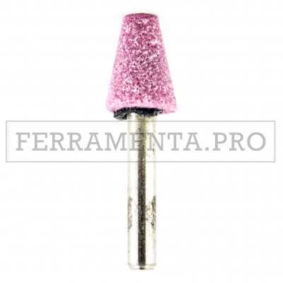 MOLA RUOTA VETRIFICATA AL CORINDONE ROSA CONICA per SGROSSARE SMERIGLIARE FINIRE ACCIAI TENERI BASSOLEGATI GHISA