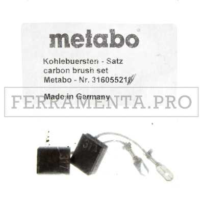 COPPIA CARBONCINI SPAZZOLE ORIGINALI METABO per W WP 9 WA WBA WPB 12 WEA WEV 10 