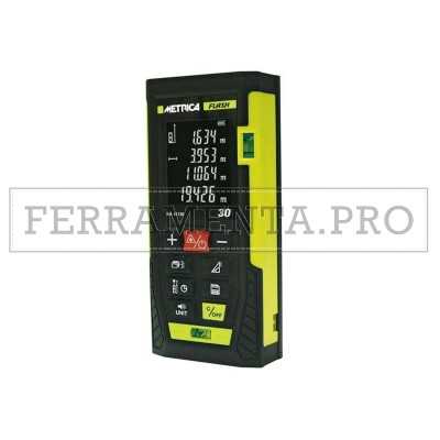 DISTANZIOMETRO MISURATORE LASER METRICA FLASH 60 mt CALCOLO VOLUME SUPERFICE