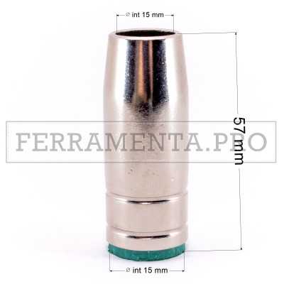 UGELLO GUIDA GAS CONICO CROMATO per TORCIA SALDATURA MIG BZ 25