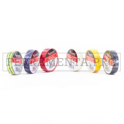 NASTRO ISOLANTE ISOLATO per CAVI ELETTRICISTA in PVC 0,13x19mm 25m AUTOESTINGUENTE