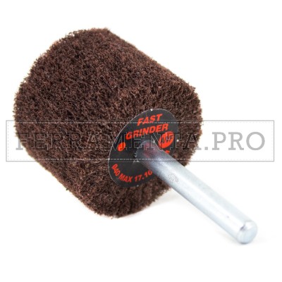 RUOTA LAMELLARE IN SCOTCH BRITE per SATINATURA CON GAMBO 6mm NON TESSUTO ABRASIVO