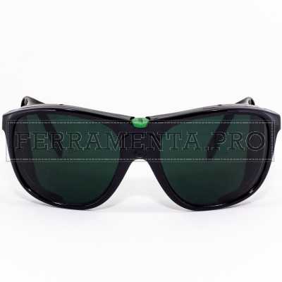 OCCHIALI PROTETTIVI da LAVORO LENTI INCOLORE in VETRO TEMPERATO VERDE DIN 5 ANTINFORTUNISTICA - SACIT SAFETY 317N