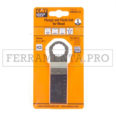LAMA TAGLIO LEGNO PLASTICA 28mm CMT per MULTIFUNZIONE OSCILLANTE FEIN FESTOOL 