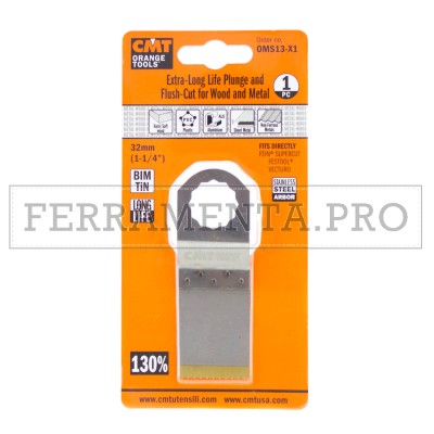 LAMA LONG LIFE TAGLIO LEGNO METALLO 32mm CMT OMS13 per MULTIFUNZIONE FEIN FESTOOL