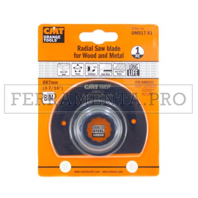 LAMA TAGLIO LEGNO METALLO 87mm CMT OMS17 per MULTIFUNZIONE FEIN FESTOOL OSCILLANTE