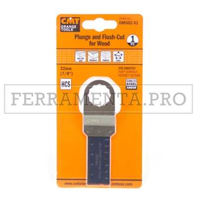 LAMA TAGLIO LEGNO PLASTICA 22 mm CMT per MULTIFUNZIONE OSCILLANTE FEIN FESTOOL