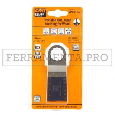 LAMA TAGLIO PRECISIONE LEGNO PLASTICA 34mm CMT per MULTIFUNZIONE OSCILLANTE FEIN FESTOOL